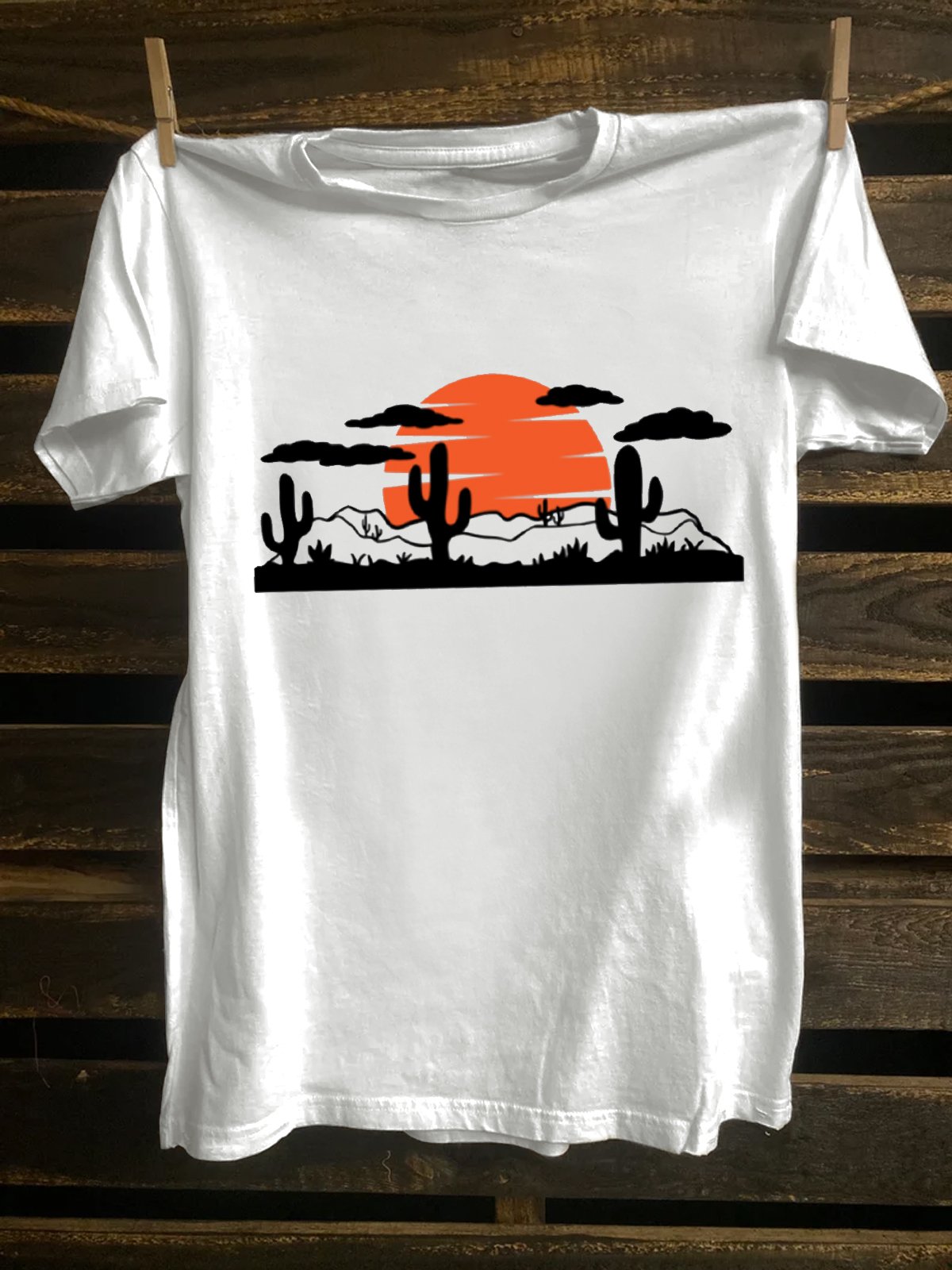 Scenery Western Style Loose T-Shirt