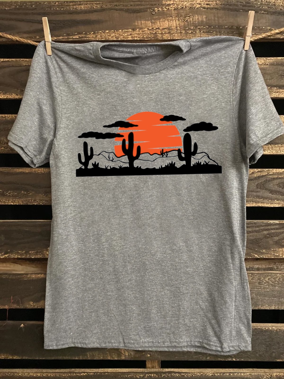 Scenery Western Style Loose T-Shirt