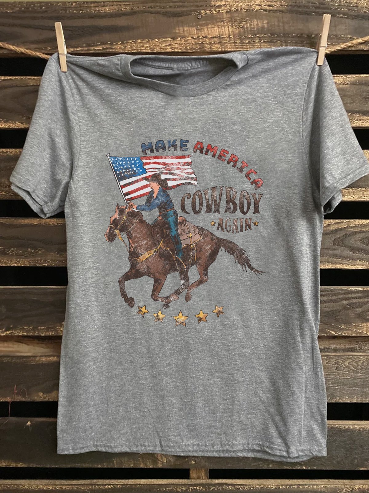 Make America Cowboy Again Western Style T-Shirt