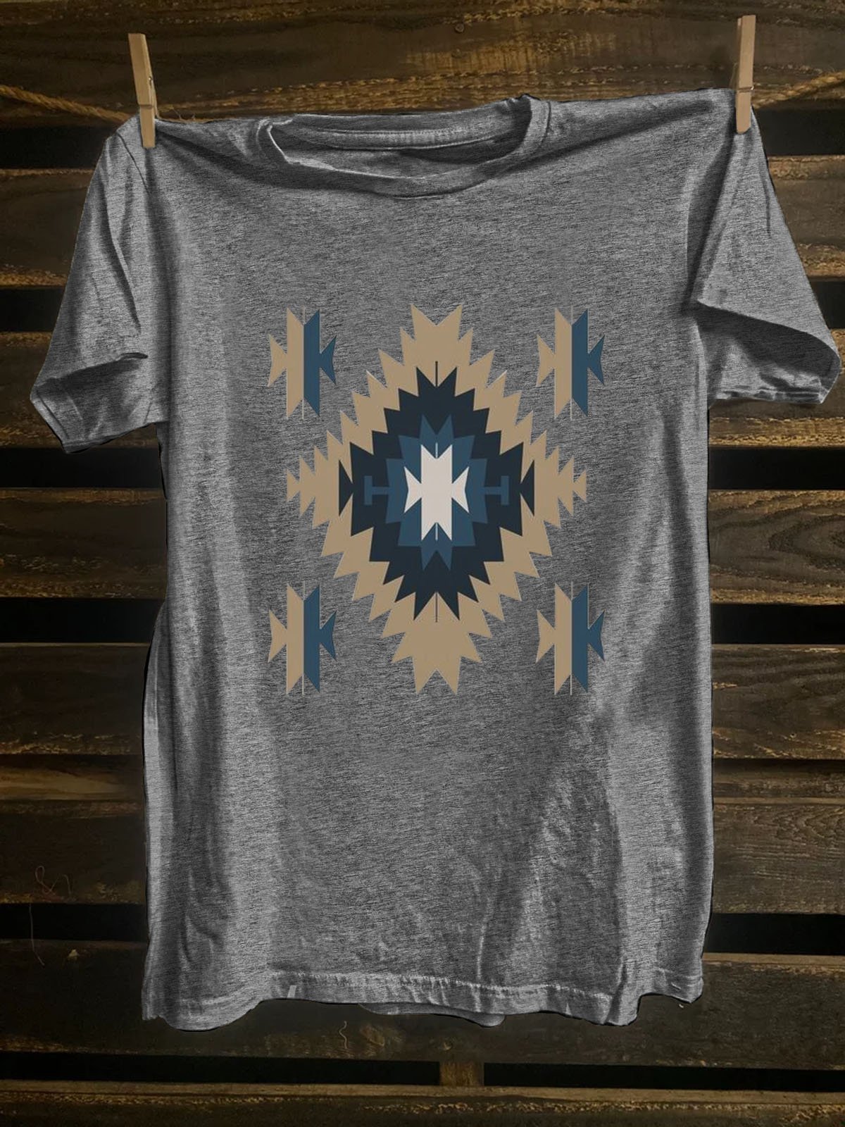 Western Style Ethnic Geometry T-Shirt