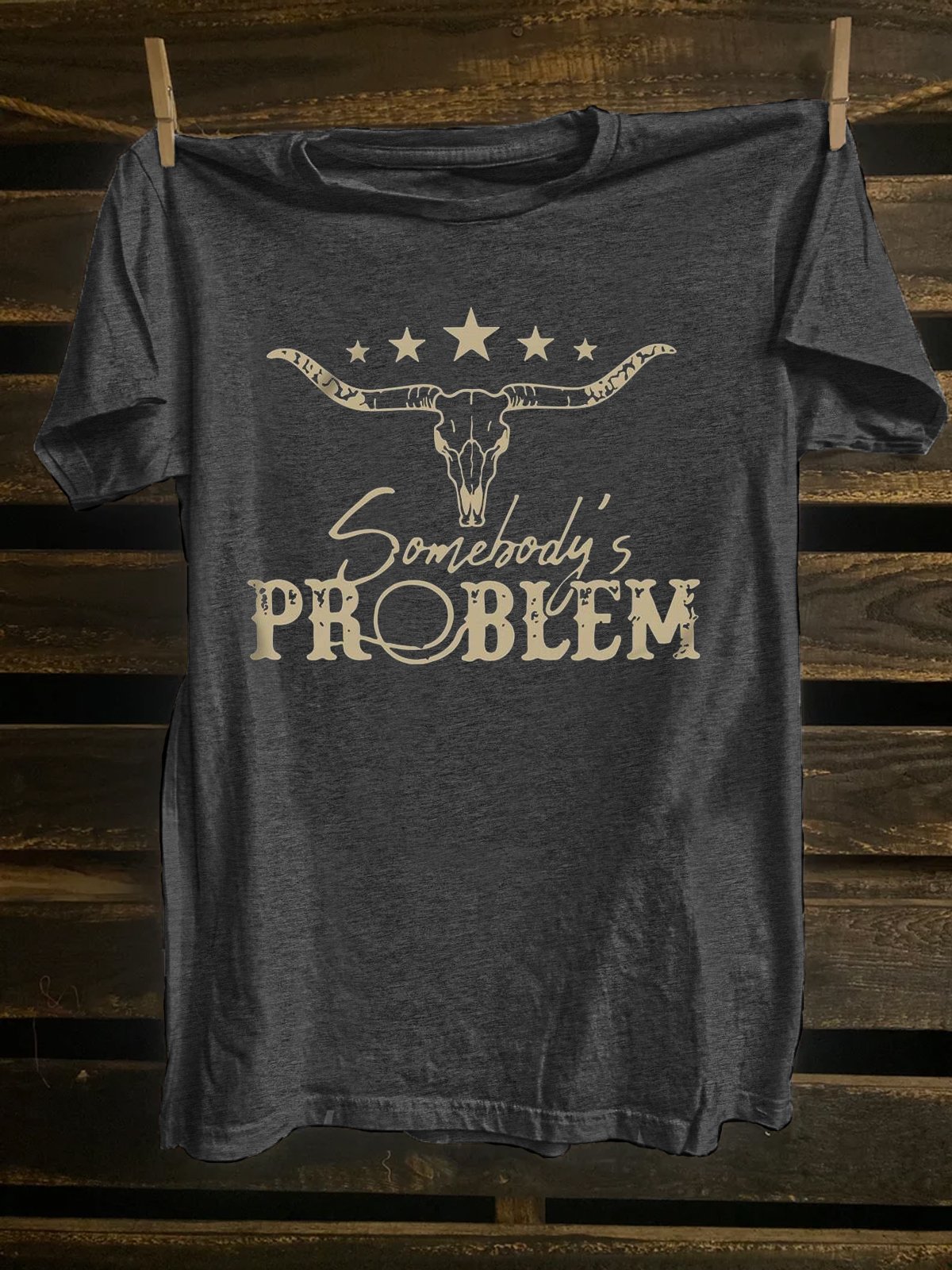 Western Style Text Letters T-Shirt