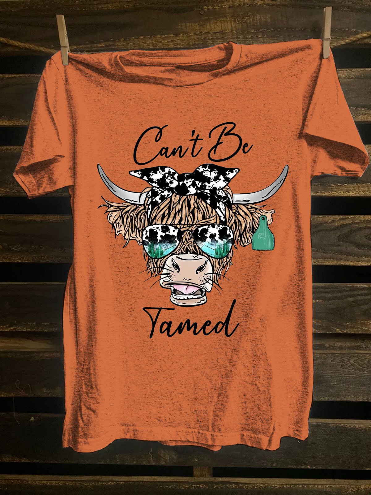 Cattle Loose Western Style T-Shirt