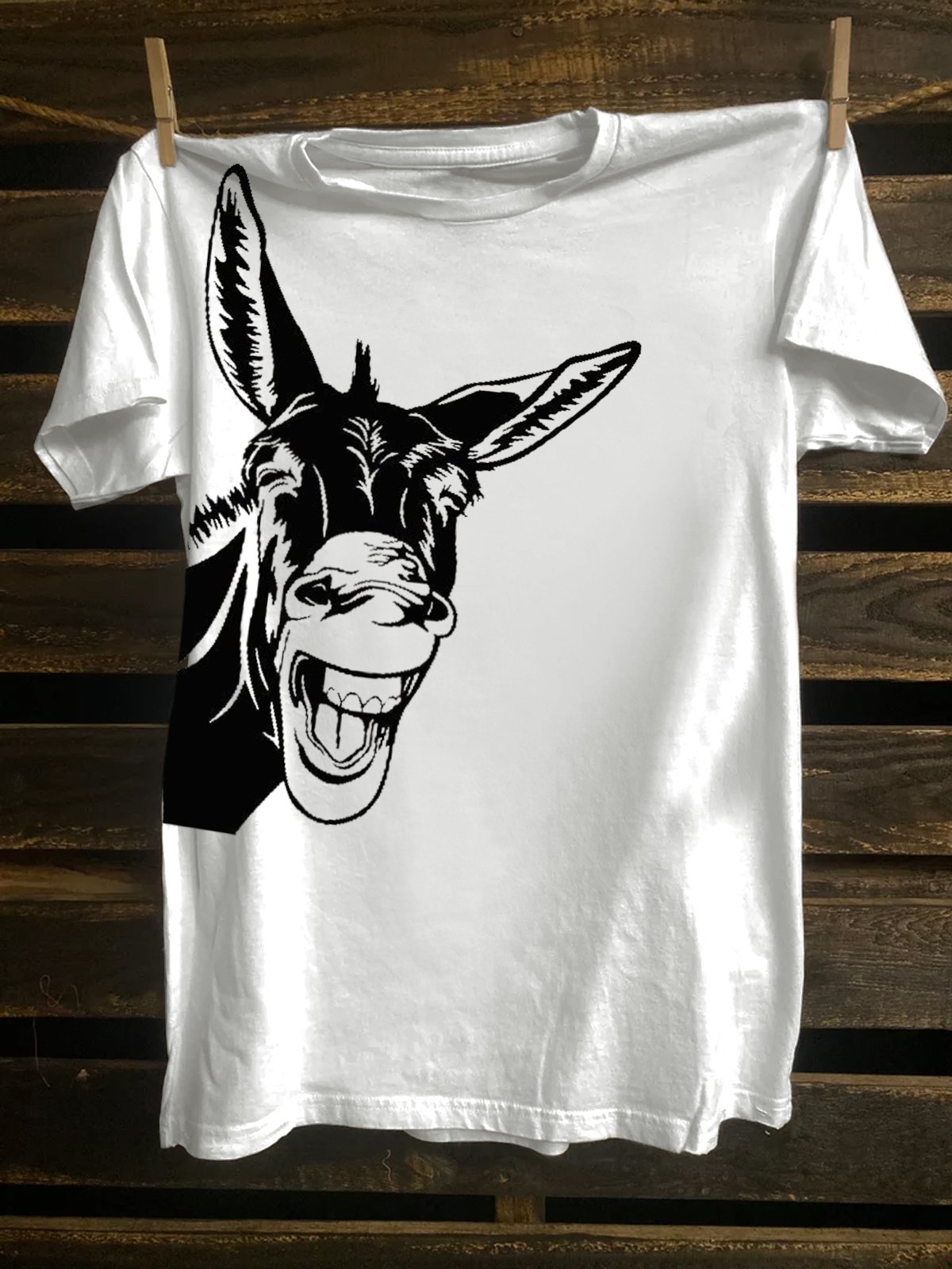 Western Style Cotton-Blend Horse T-Shirt