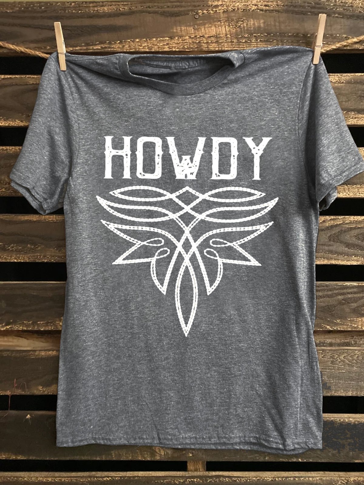 Western Style Western Boot stitch Stitching Howdy T-Shirt