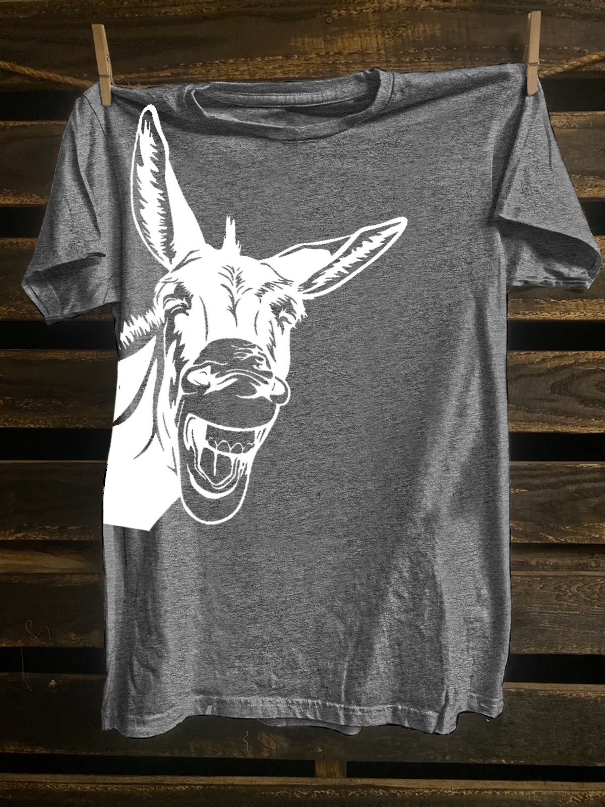 Western Style Cotton-Blend Horse T-Shirt