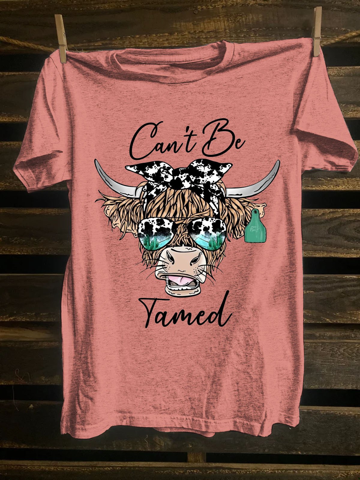 Cattle Loose Western Style T-Shirt