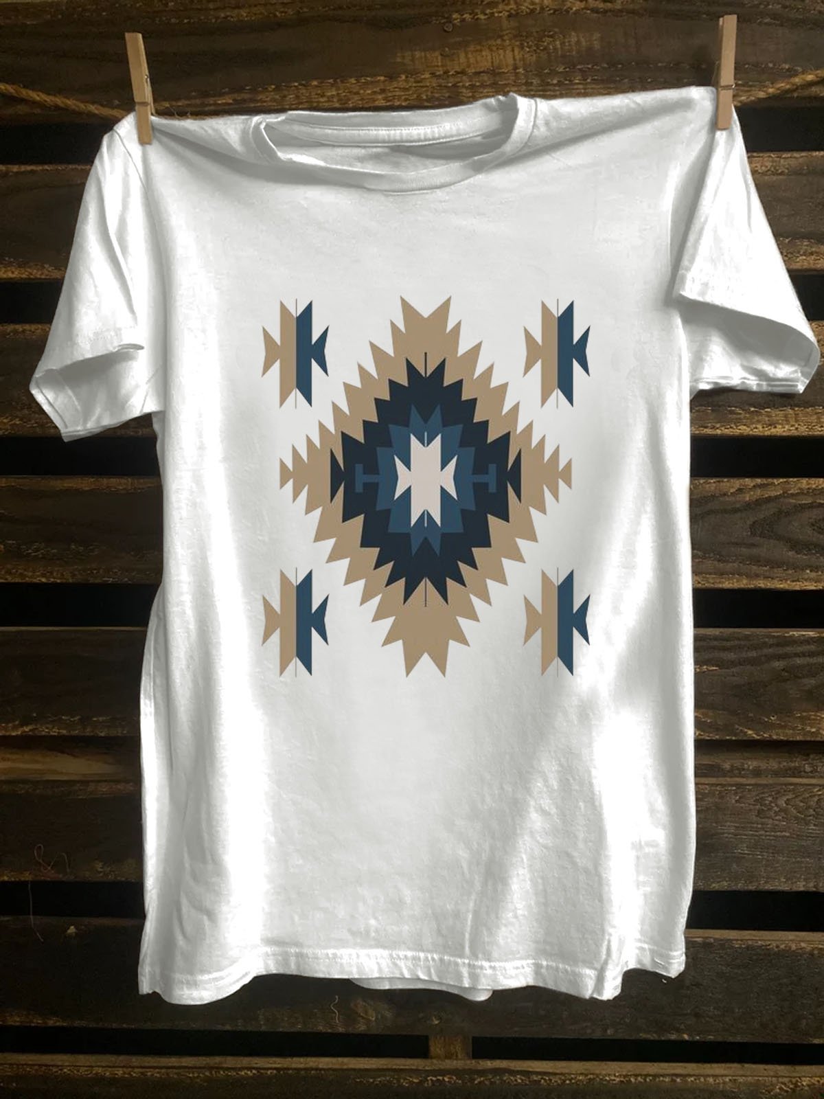 Western Style Ethnic Geometry T-Shirt