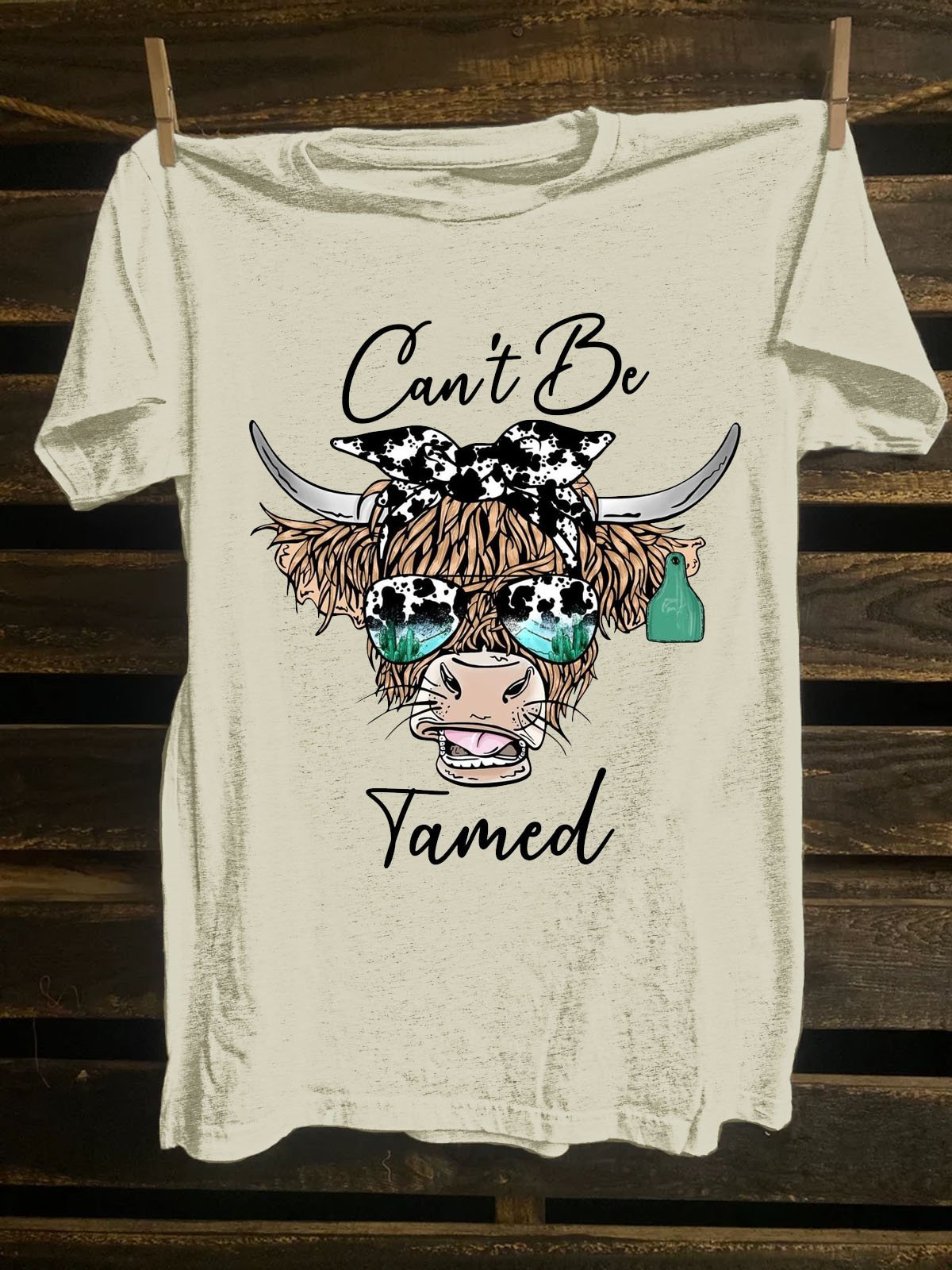 Cattle Loose Western Style T-Shirt