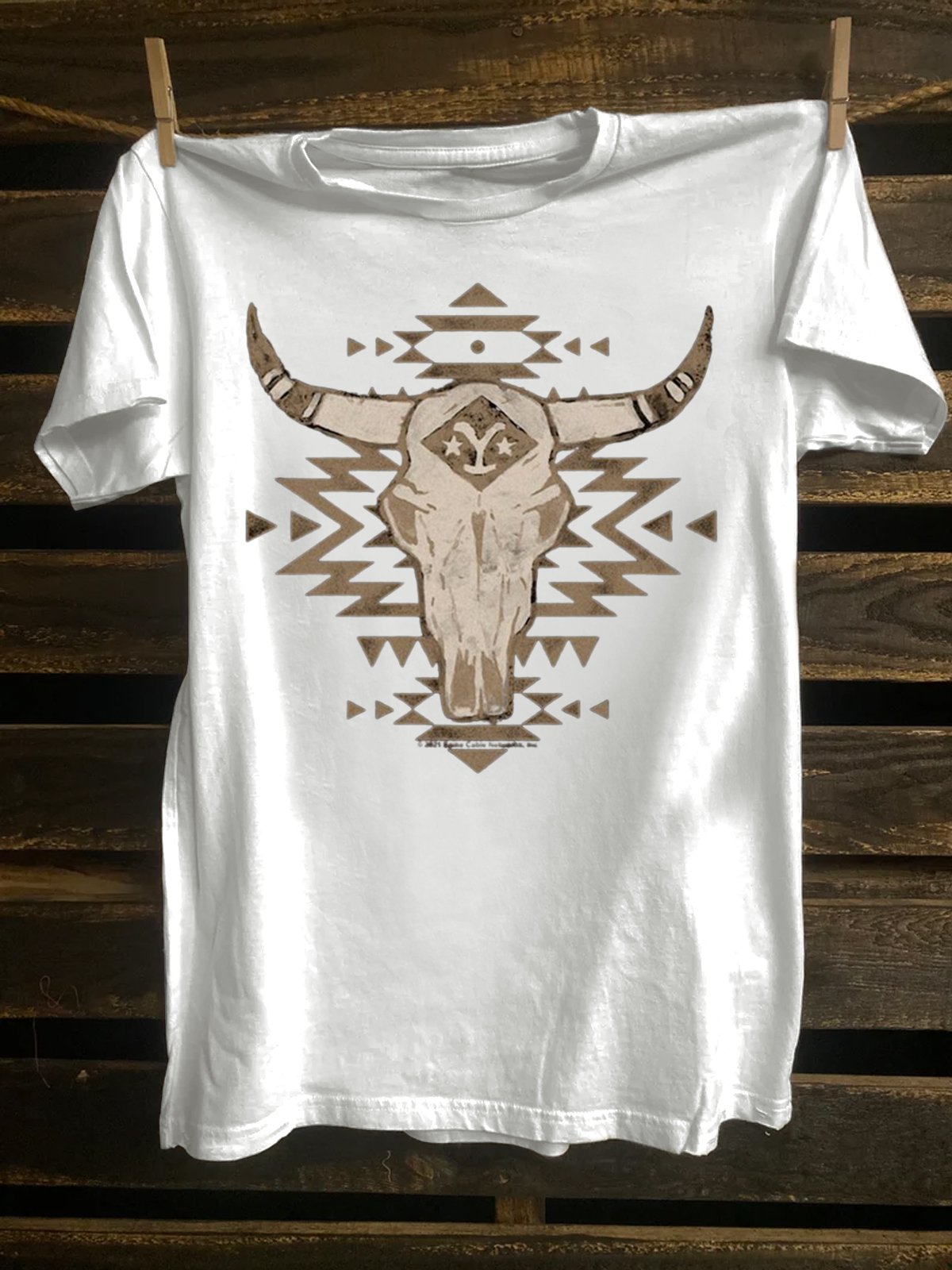 Western Style Loose Cattle Cotton-Blend T-Shirt