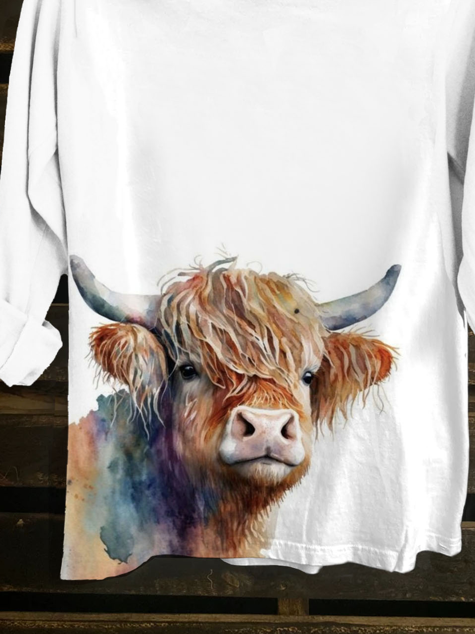 Cattle Western Style Cotton-Blend T-Shirt