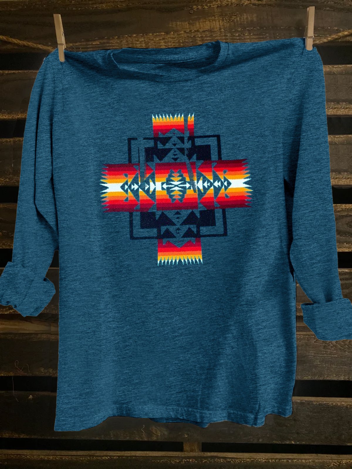 Loose Ethnic Western Style T-Shirt