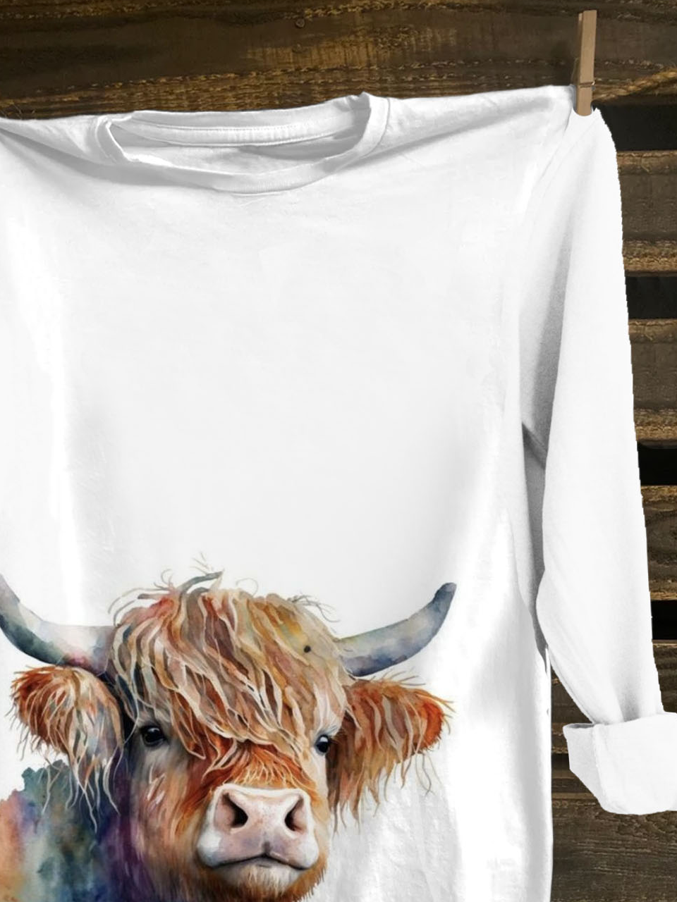 Cattle Western Style Cotton-Blend T-Shirt