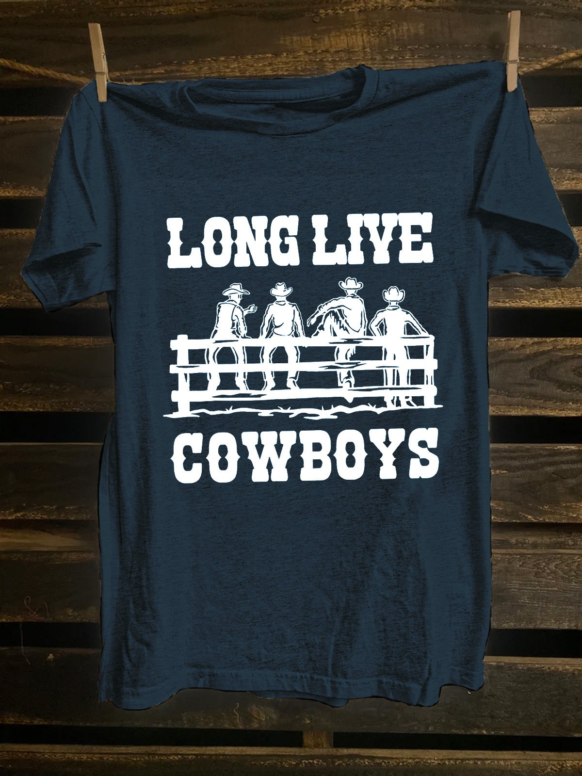 Long Live Cowboys Western Style Loose T-Shirt