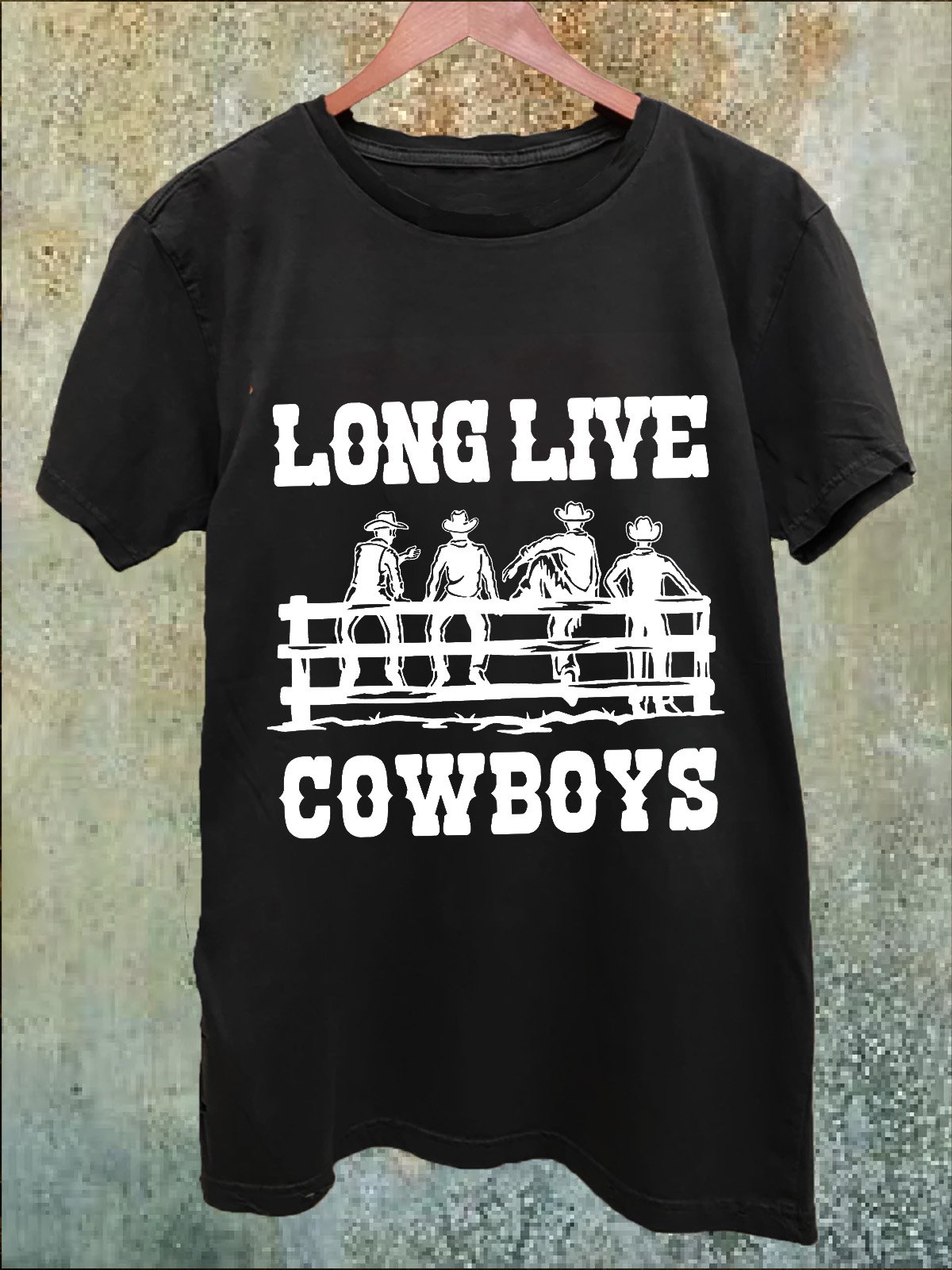 Long Live Cowboys Western Style Loose T-Shirt