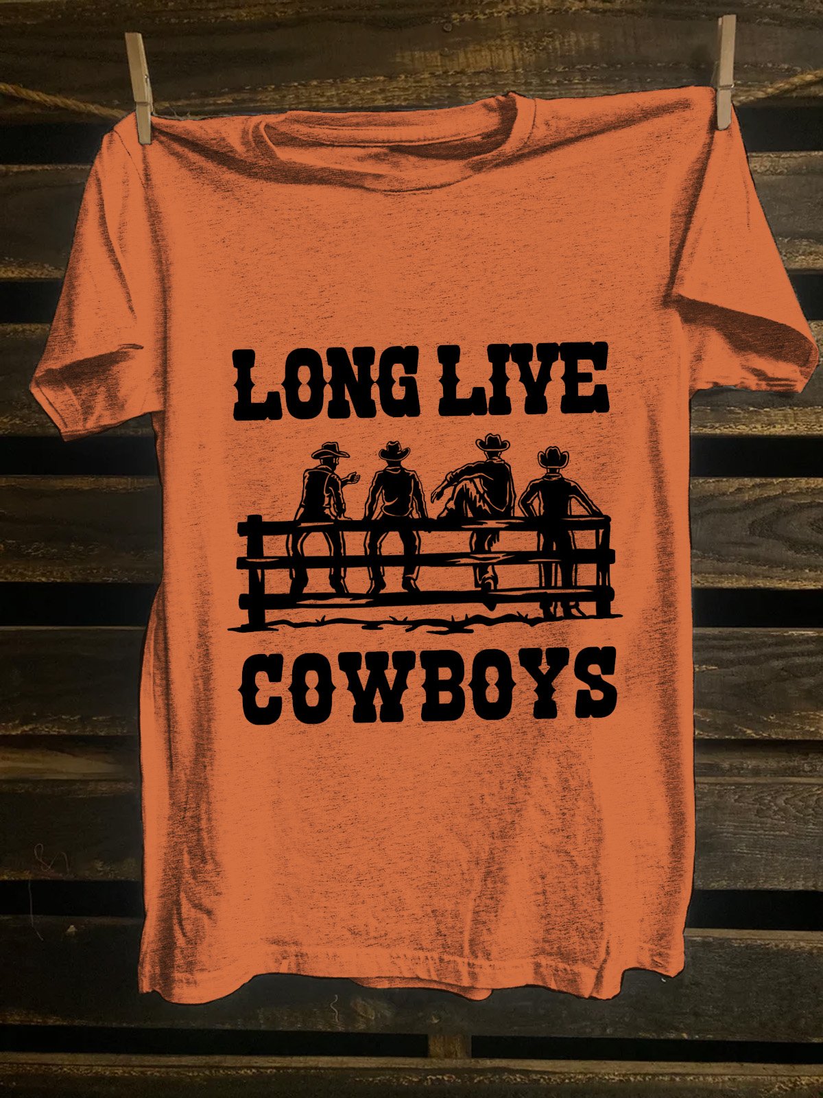 Long Live Cowboys Western Style Loose T-Shirt