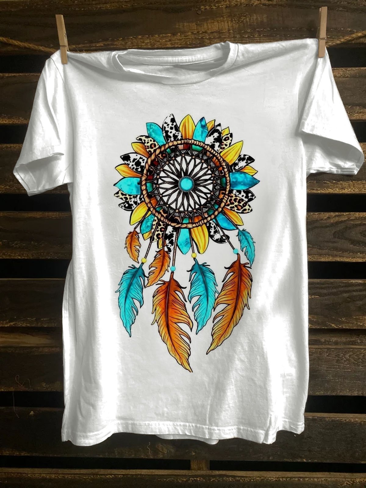 Dreamcatcher Western Style Loose T-Shirt