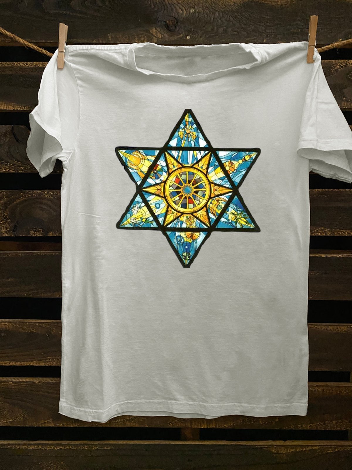 Star Loose Western Style Crew Neck T-Shirt