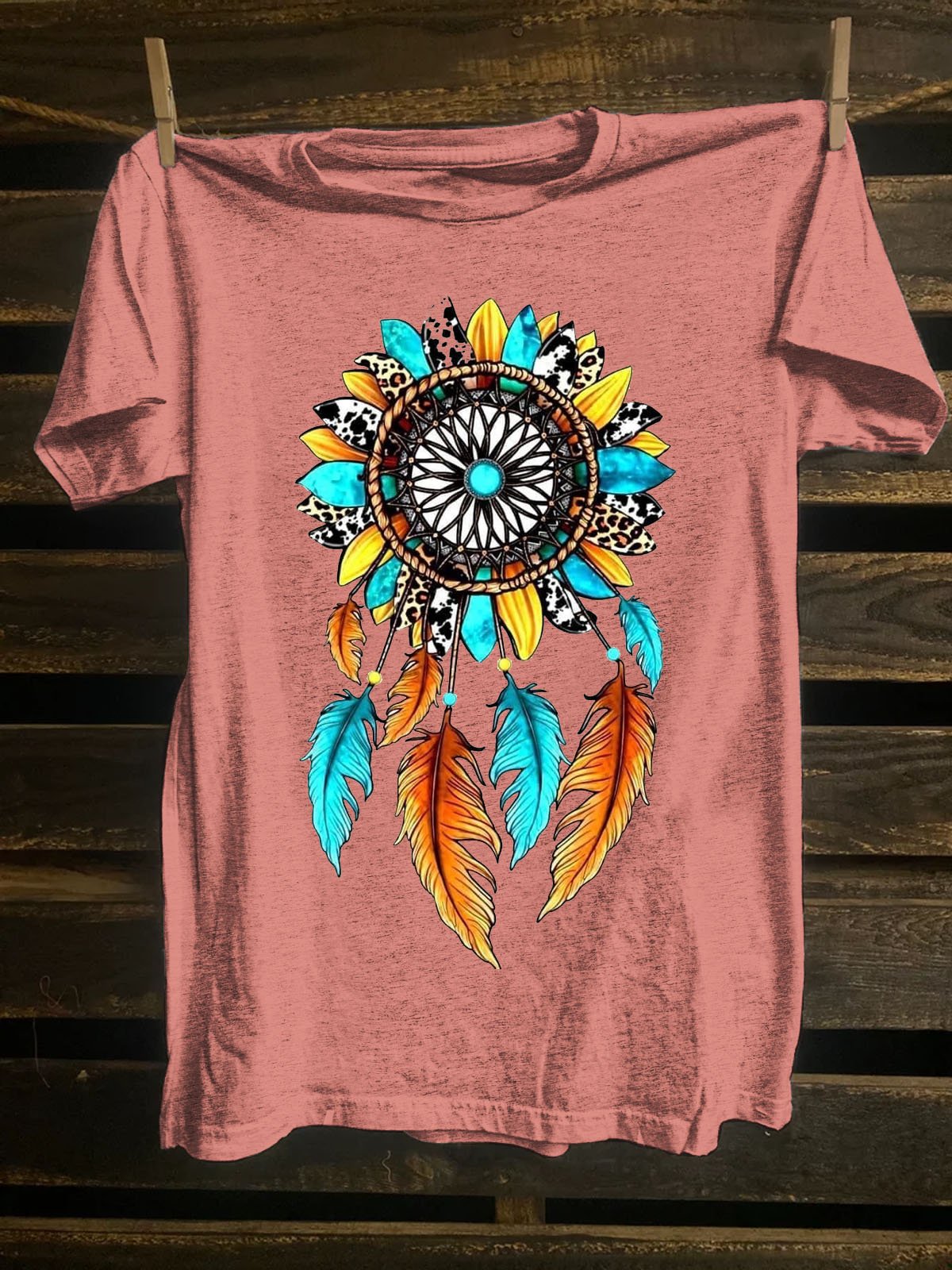 Dreamcatcher Western Style Loose T-Shirt