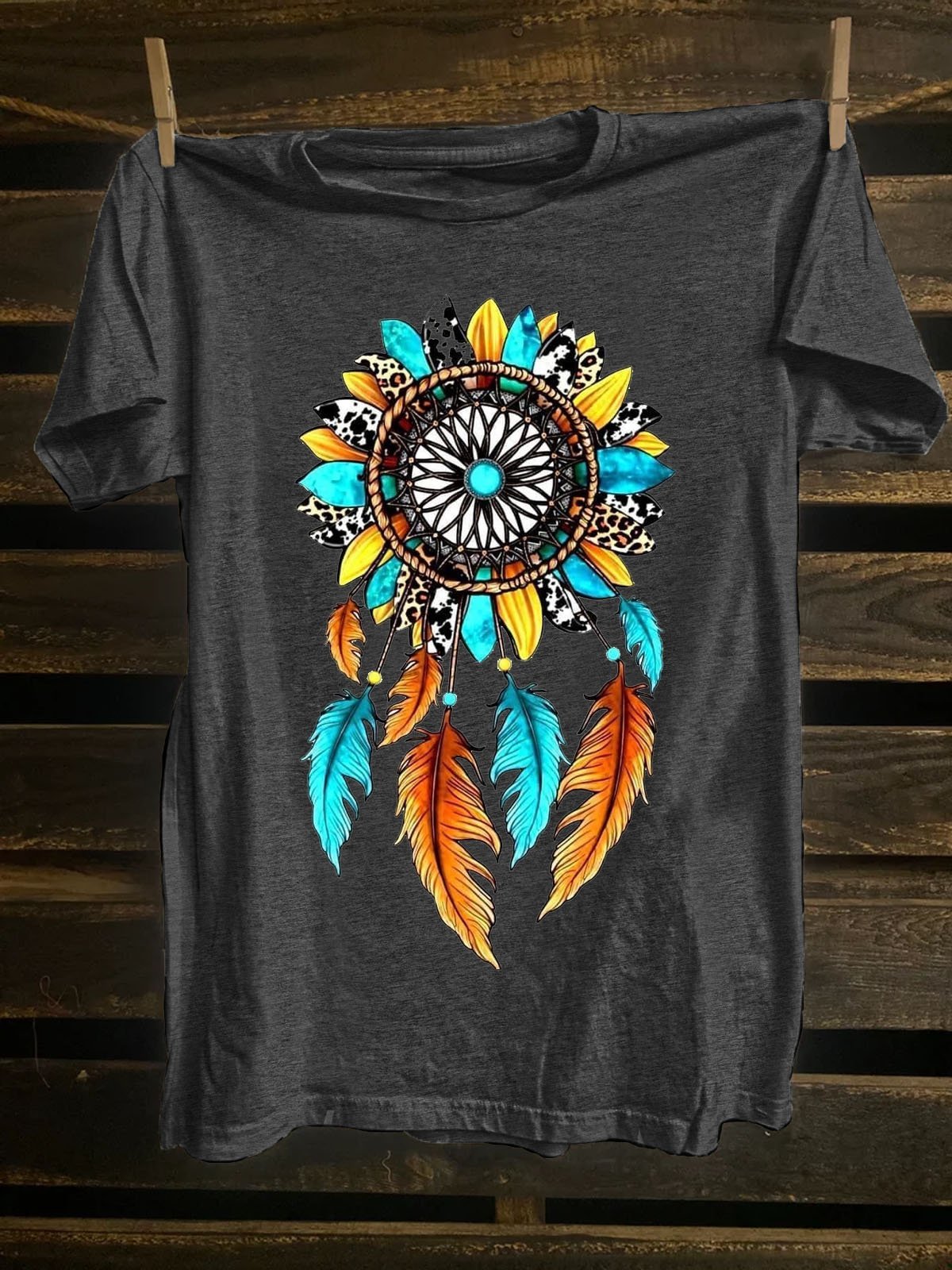 Dreamcatcher Western Style Loose T-Shirt