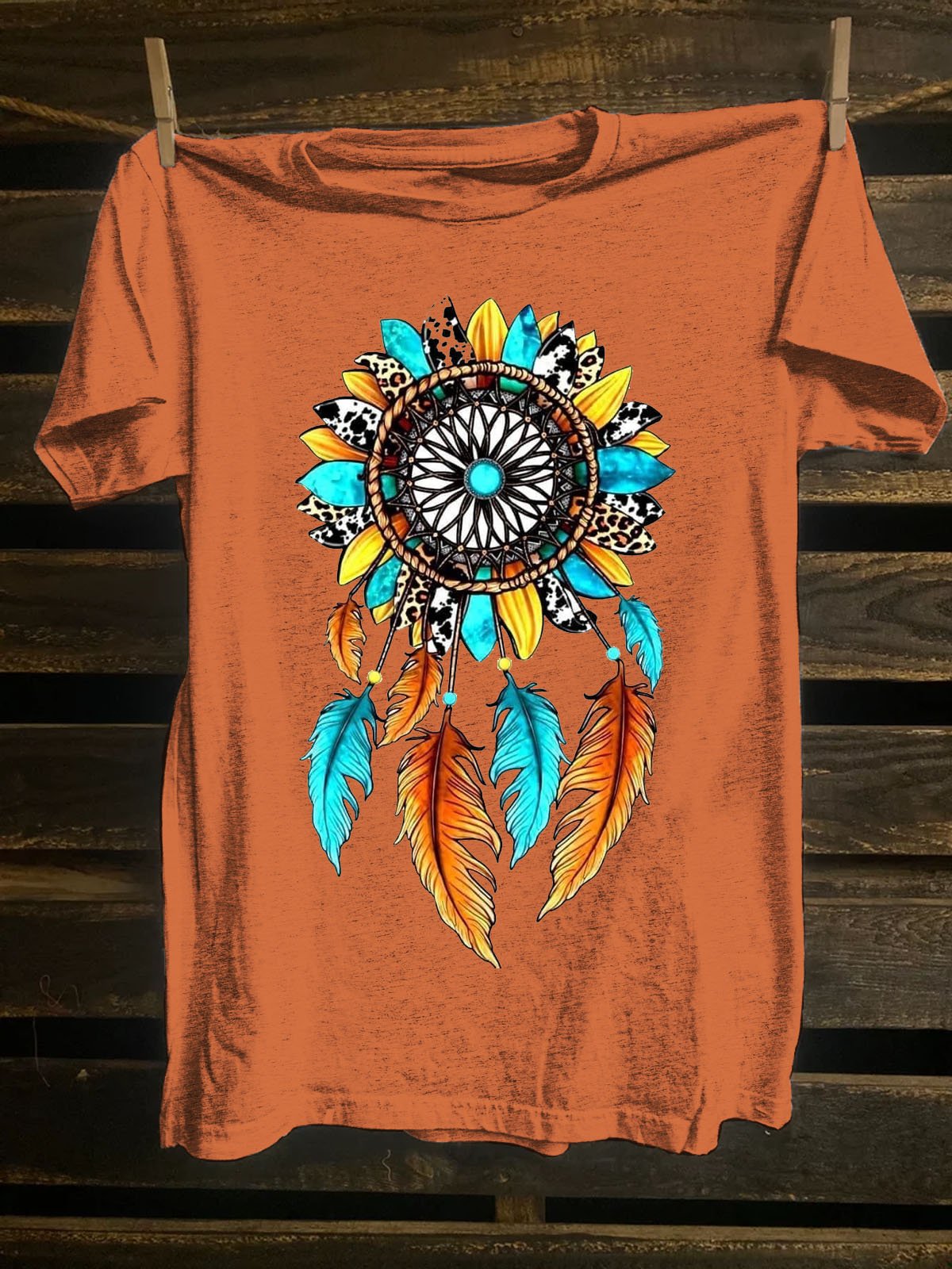 Dreamcatcher Western Style Loose T-Shirt