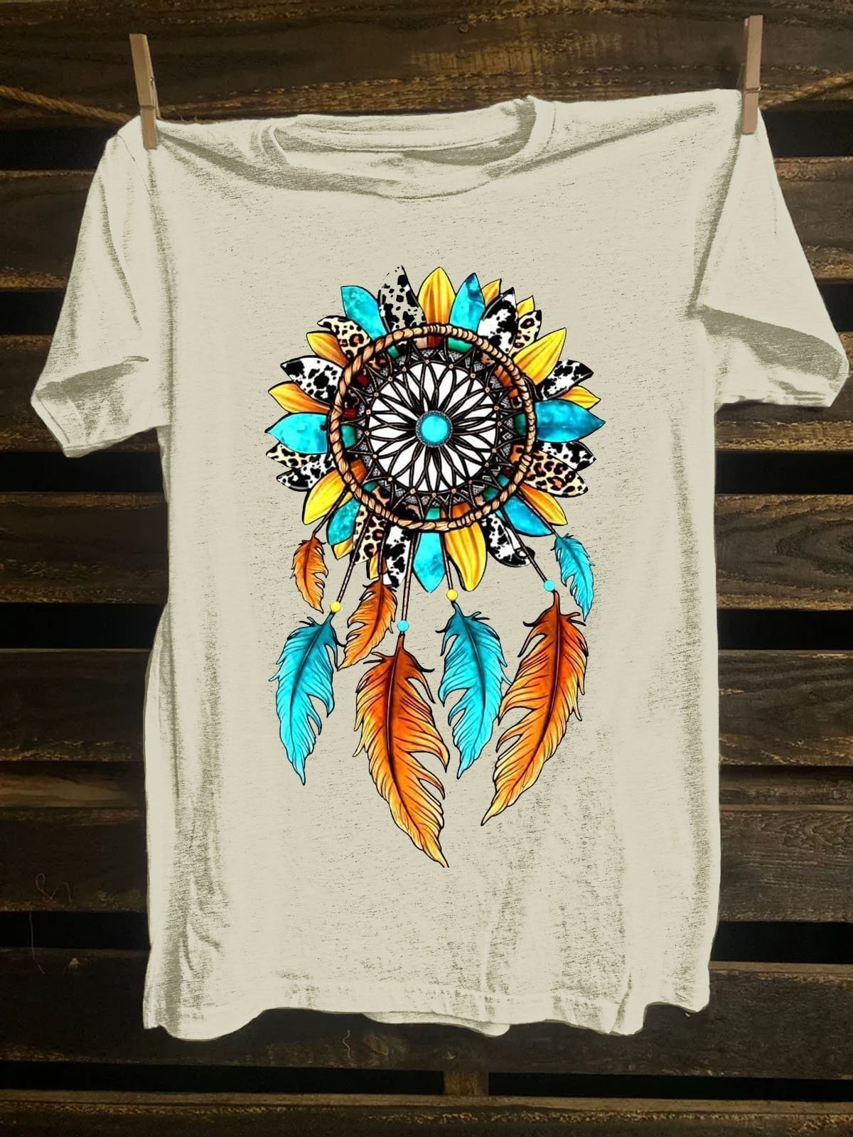 Dreamcatcher Western Style Loose T-Shirt