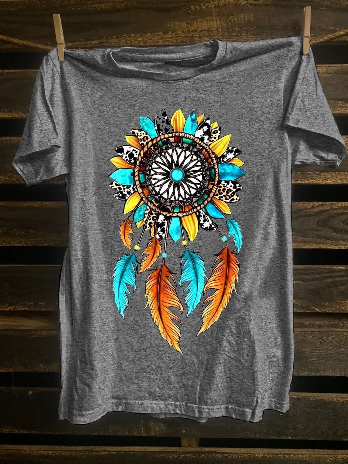 Dreamcatcher Western Style Loose T-Shirt