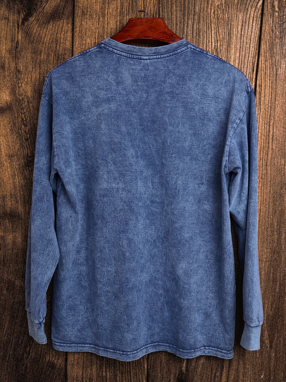 Cotton Crew Neck Loose Western Style Sweatshirt